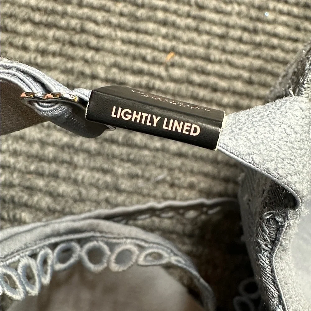 Victoria’s Secret Shimmer Lace Underwire Bra 38DDD 38F Dusty Blue-ish Gray - Picture 8 of 10